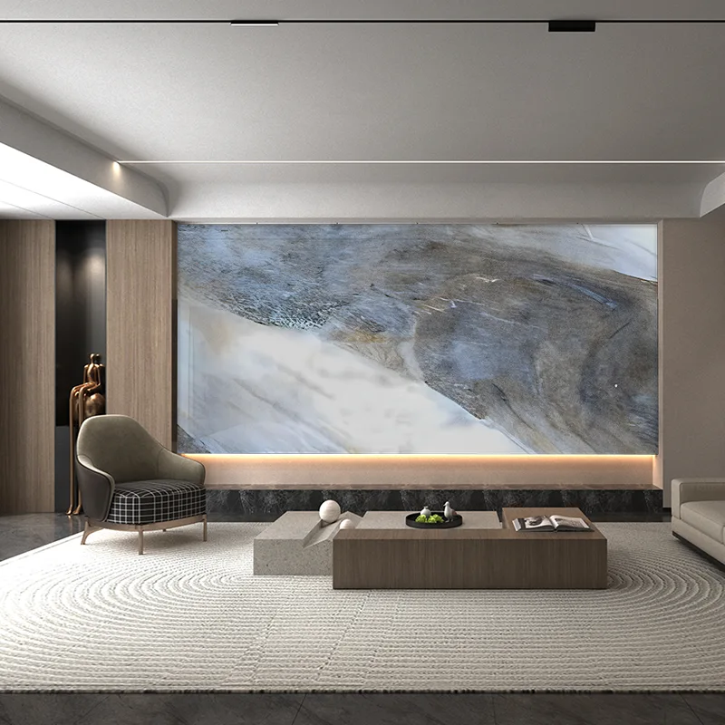 لوحة حائط خلفية رخامية من سلسلة Amazon Green and Blue