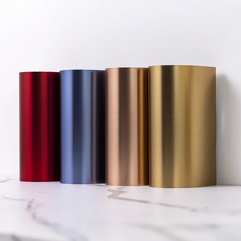 لوحة الحائط المصنوعة من ألياف الخيزران الصلبة ذات الملمس المعدني PET